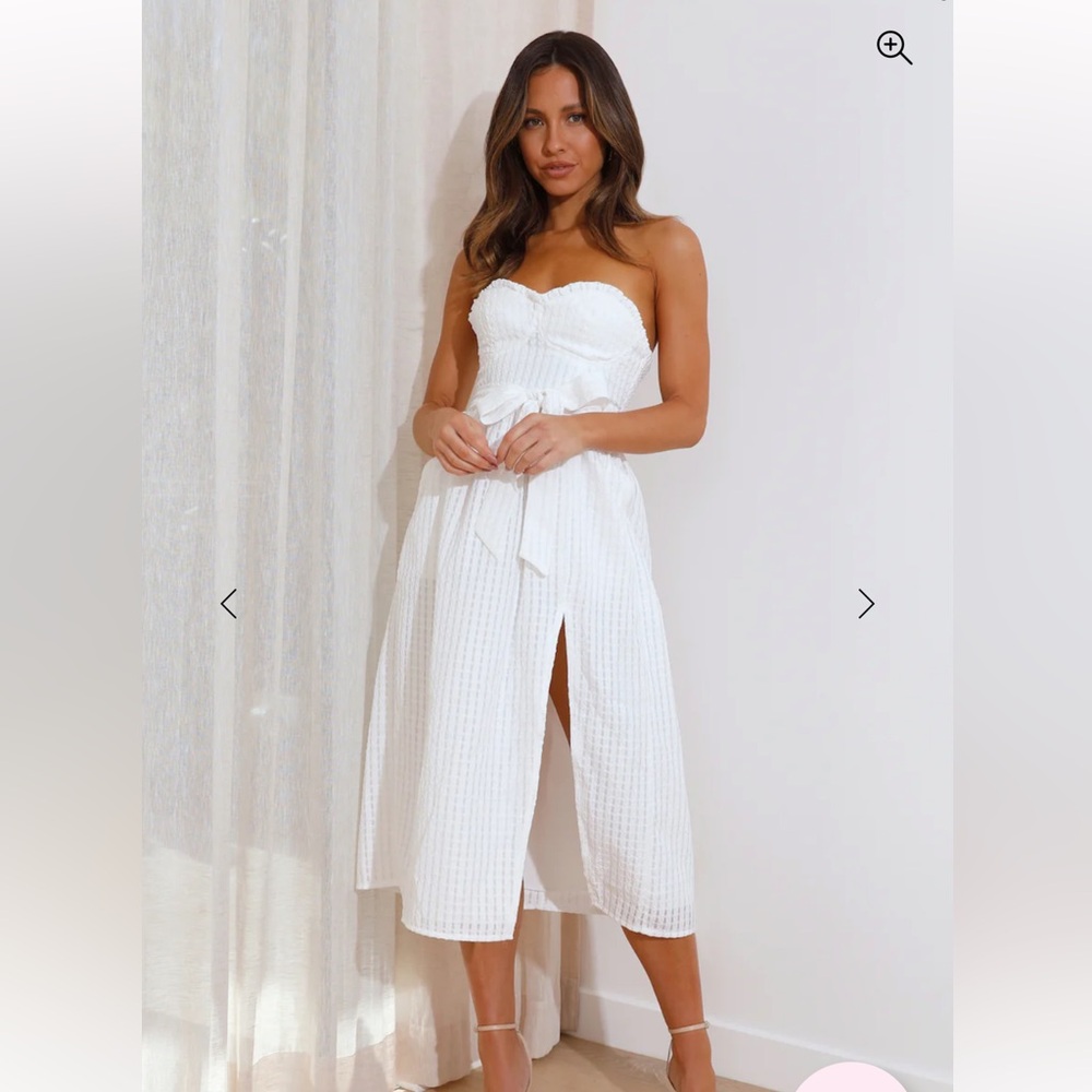 HELLO MOLLY Winery Tour Midi Dress White